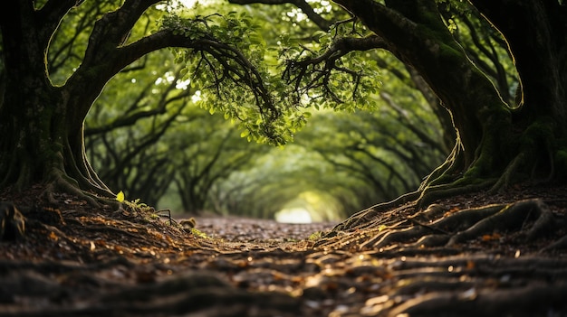 Intertwined Tree Branches Forming a Heart Shape