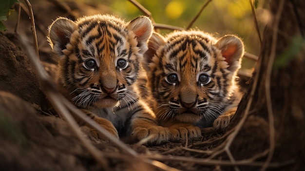 Into the Wild Tiger Cubs and Their Family in the Forest Habitat