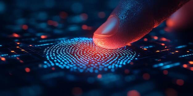 Photo the intricacies of a digital fingerprint in a modern cybersecurity world