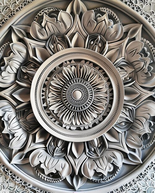 Photo intricate 3d mandala with high detail