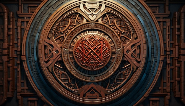 An intricate 3D rendering of traditional Celtic knots