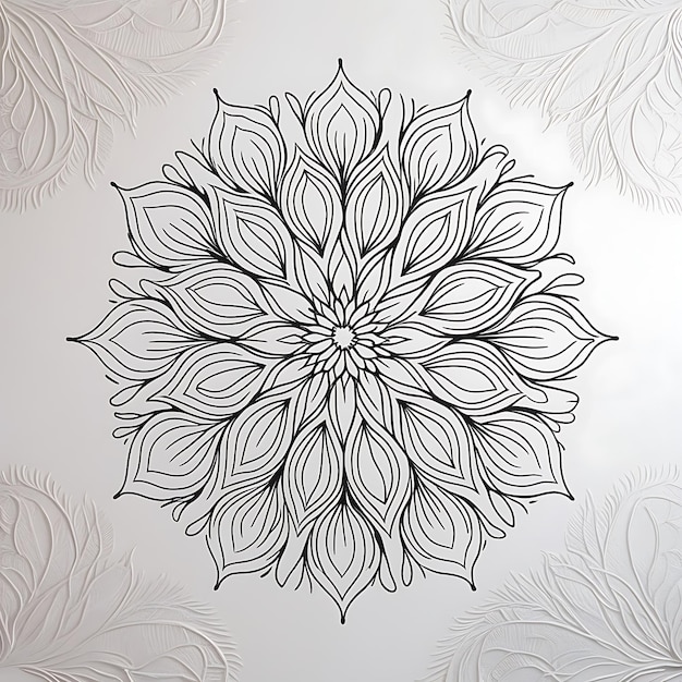 Intricate abstract mandala flower design