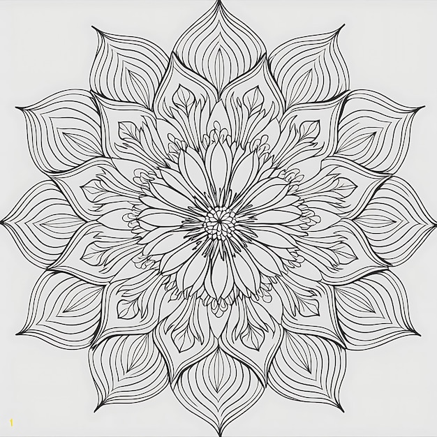 Intricate abstract mandala flower design