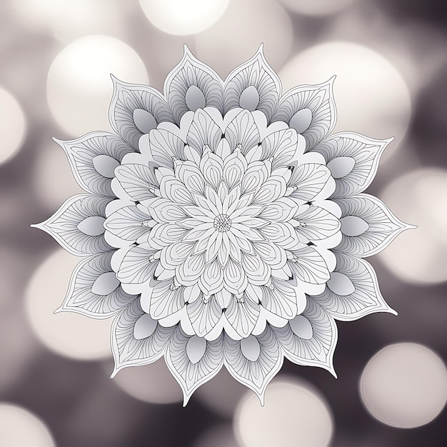 Photo intricate abstract mandala flower design