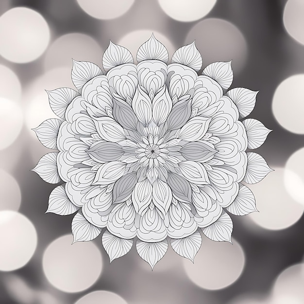 Photo intricate abstract mandala flower design