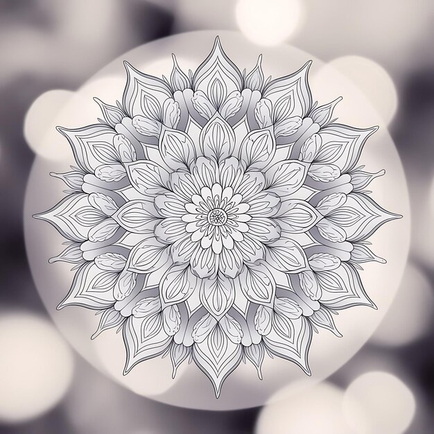 Photo intricate abstract mandala flower design