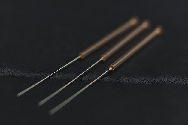 Intricate Acupuncture treatment needles Generate Ai