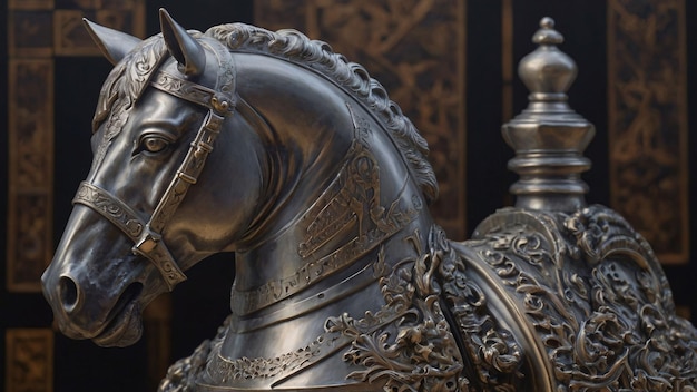 Intricate armour of a ceremonial horse