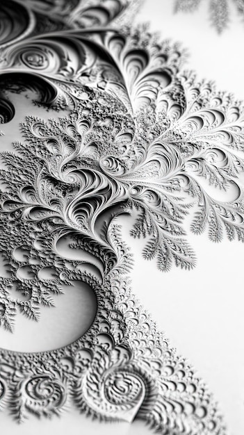 Photo intricate blackandwhite paper cut design showcasing detailed patterns