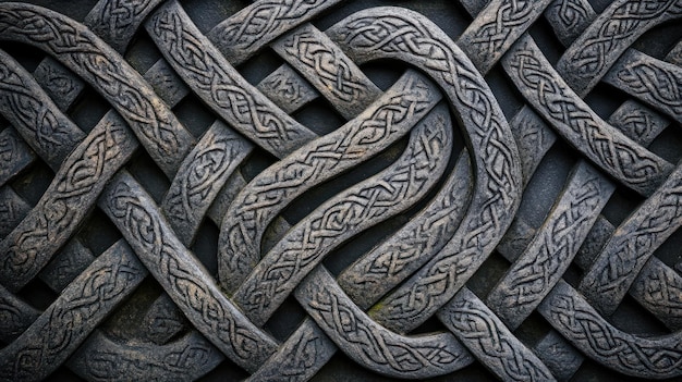 Photo intricate celtic knotwork design