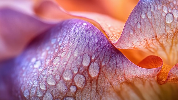 Photo intricate closeup of blooming flower petal