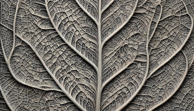 Photo intricate closeup of dried leaf veinsxa