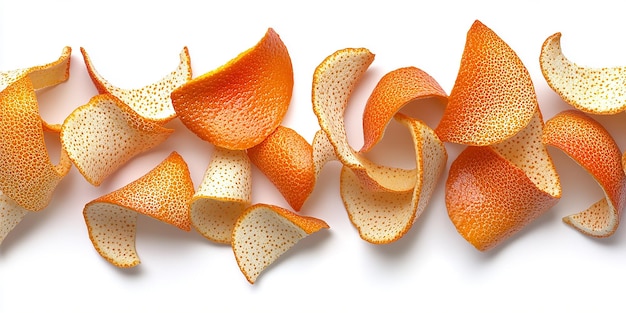 Intricate Collection of Orange Peels with Detailed Textures