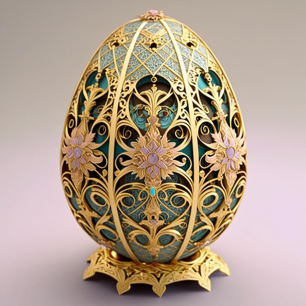 The intricate details and expert artistry on display in this Faberge egg are truly aweinspiring wi