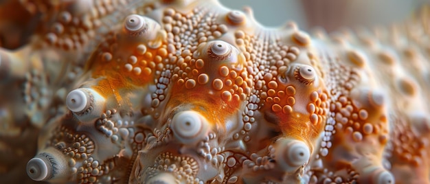 Intricate Details of a Sea Star Underwater CloseUp