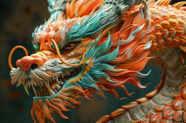 Intricate dragon in a detailed fantasy digital illustration