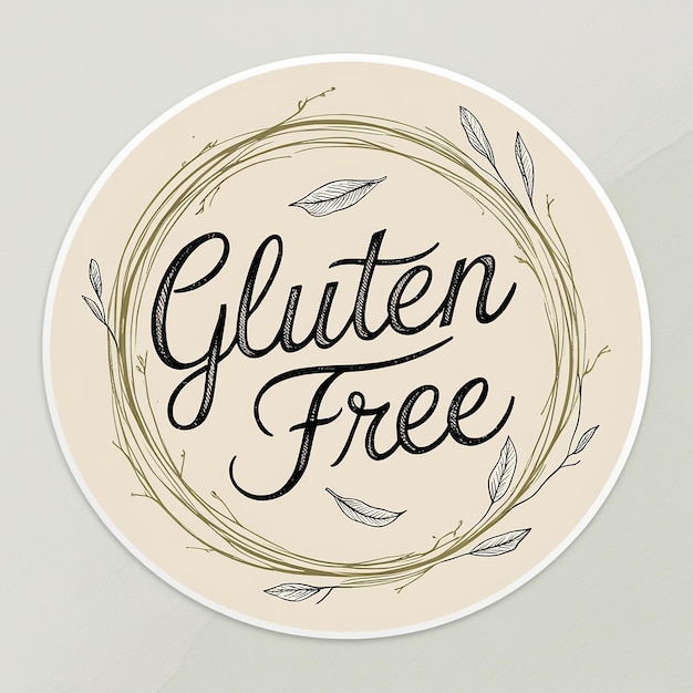 Intricate handdrawn glutenfree lettering