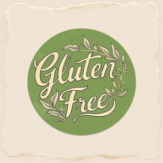 Intricate handdrawn glutenfree lettering