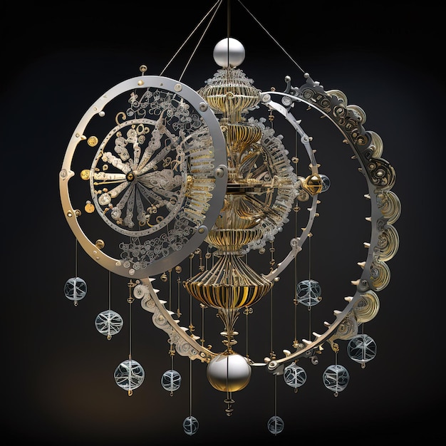 Intricate machinery cyberpunk perpetuum mobile device Generative Ai