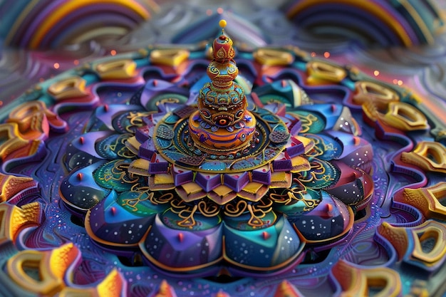 Intricate mandala designs in vibrant colors