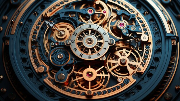 Intricate Mechanical Watch Mechanism