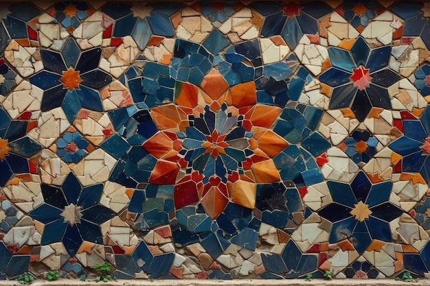 Intricate Mosaic Wall Pattern