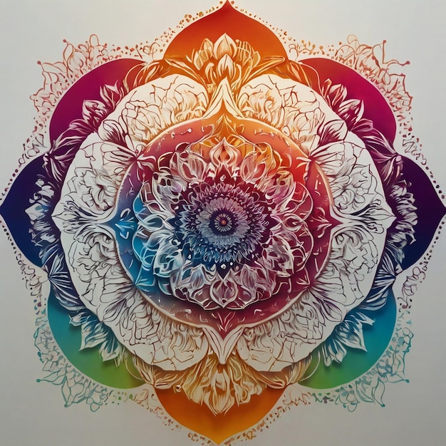 Intricate Multicolored Mandala Art Design