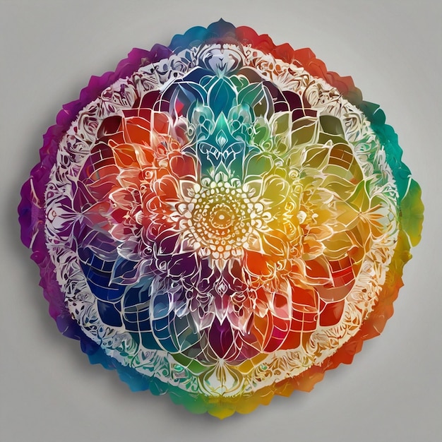 Intricate Multicolored Mandala Art Design