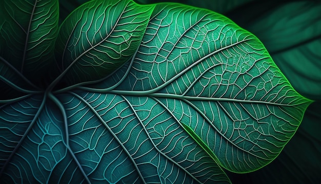 An intricate and organic green leaf texture a beautiful and detailed illustration of the beauty of nature