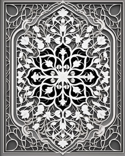 Intricate Oriental Design Drawing