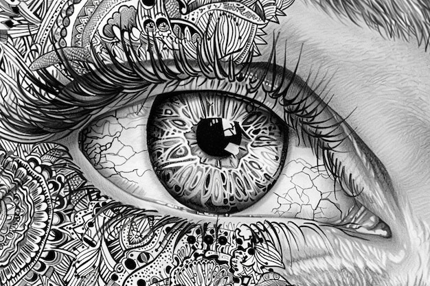 Intricate patterns drawing the eye ar generative ai