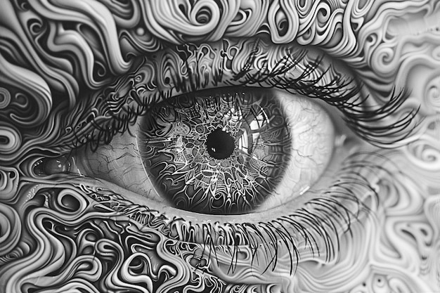 Intricate patterns drawing the eye ar generative ai