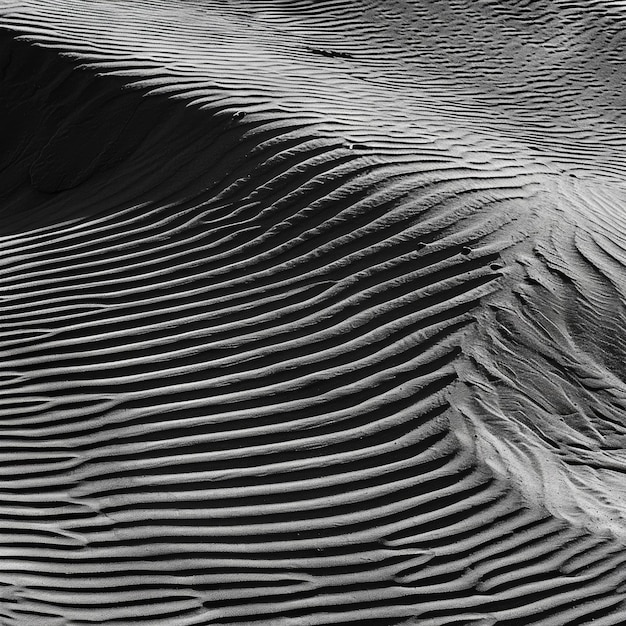 Intricate patterns of ripples etched onto the dunes surface by the constant gusts of wind black and