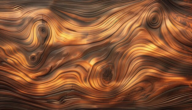 Photo intricate patterns of warmtoned wood grain showcasing natural textures and swirls illuminated by sof