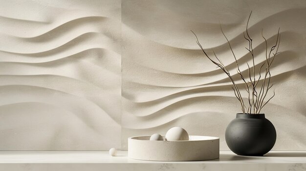 Intricate SandTextured Wall Showcased Capturing Unique Patterns and Grains for a Visually Striking Surface