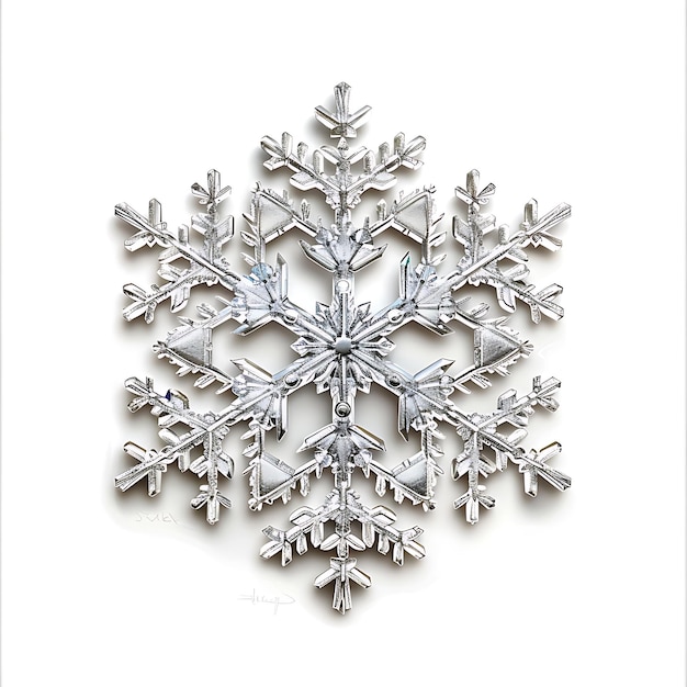 Photo intricate snowflake with detailed patterns and unique design