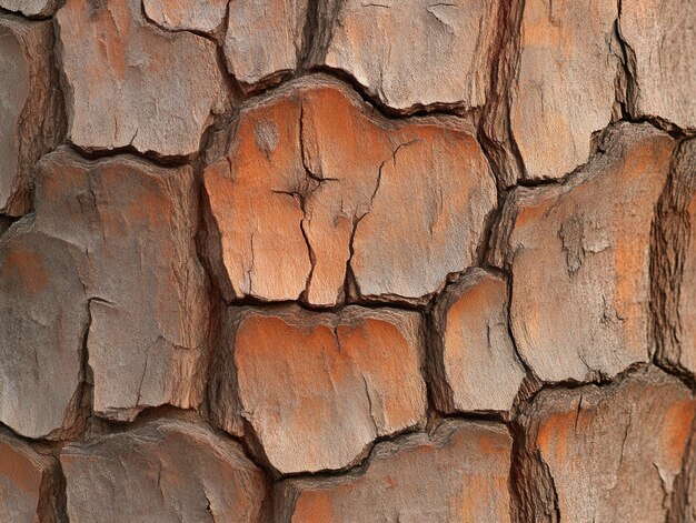 Intricate textures of weathered tree bark under soft natural light