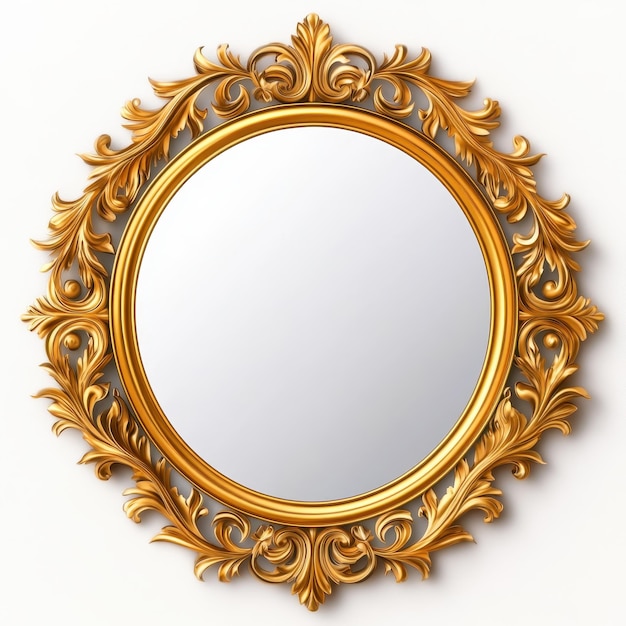 Intricately carved gilded Baroque mirror showcasing exquisite craftsmanship