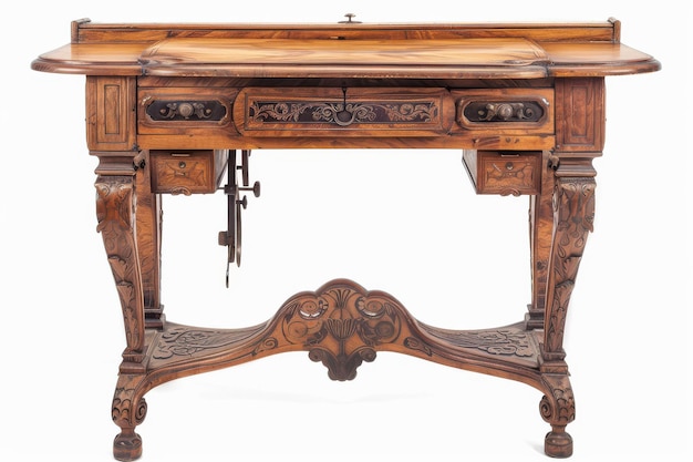 Intricately designed antique writing desk showcasing beautiful craftsmanship and ornate details perfect for any vintage decor lover