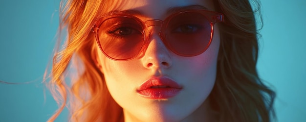 Intriguing Fashion Portrait with Sunglasses Playful Light and Shadow Mysterious and Enigmatic