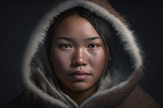 Inuit woman portrait