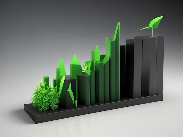 Investment finance chartstock market business and exchange financial growth graph