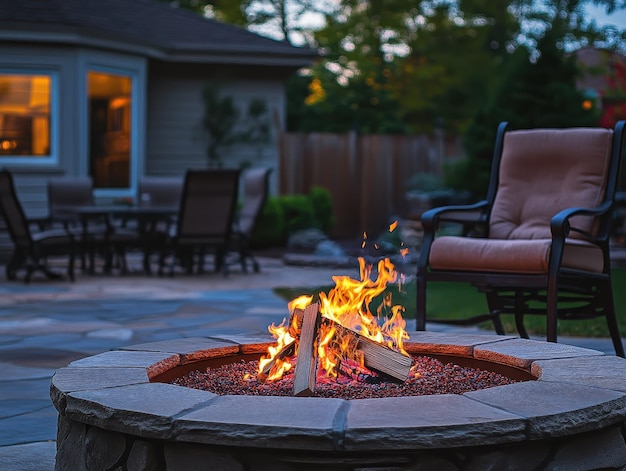 Inviting outdoor fire pit for gathering and storytelling