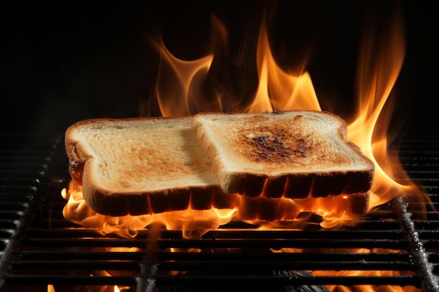 Inviting Slice toasted heart bread Generate Ai