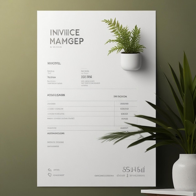 Invoice Design Layout generated AI