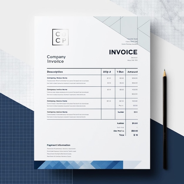 Invoice mockupDocument on purple background mock upFlat design car dealer invoice template