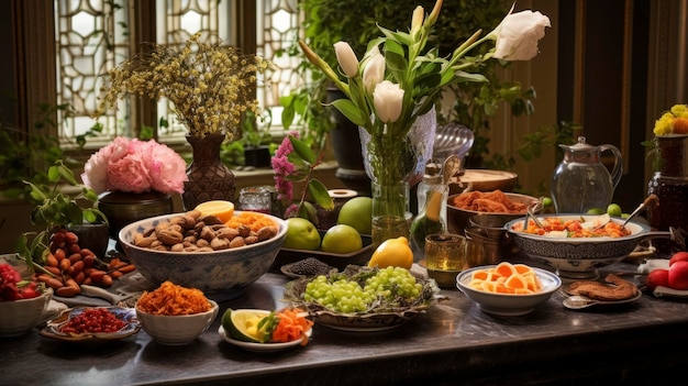 Iran Experience the vibrant celebration of Nowruz the Persian New Year with a festive HaftSeen table