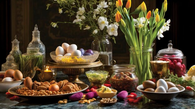 Iran Experience the vibrant celebration of Nowruz the Persian New Year with a festive HaftSeen table