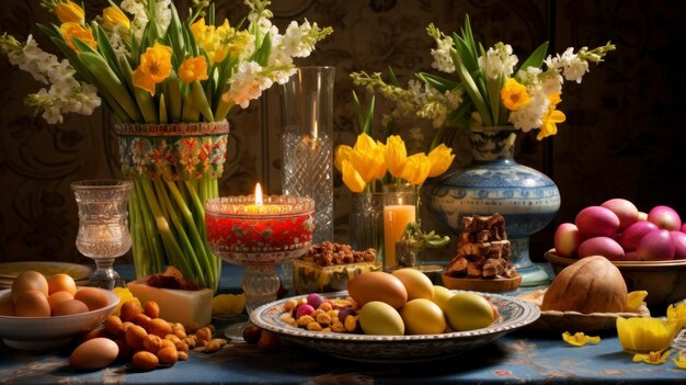 Iran Experience the vibrant celebration of Nowruz the Persian New Year with a festive HaftSeen table