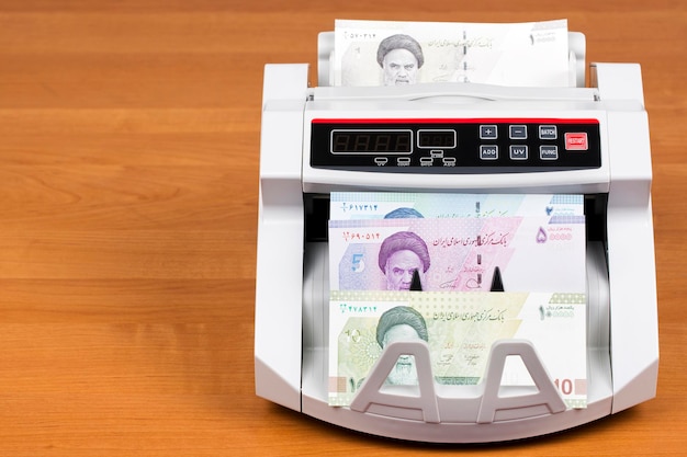 Iranian money in the counting machine